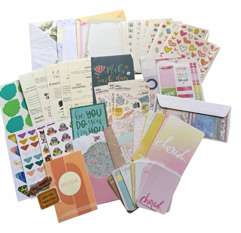 Junk Journal Planner Scrapbook Lot Stickers Stationery Paper Ephemera Craft